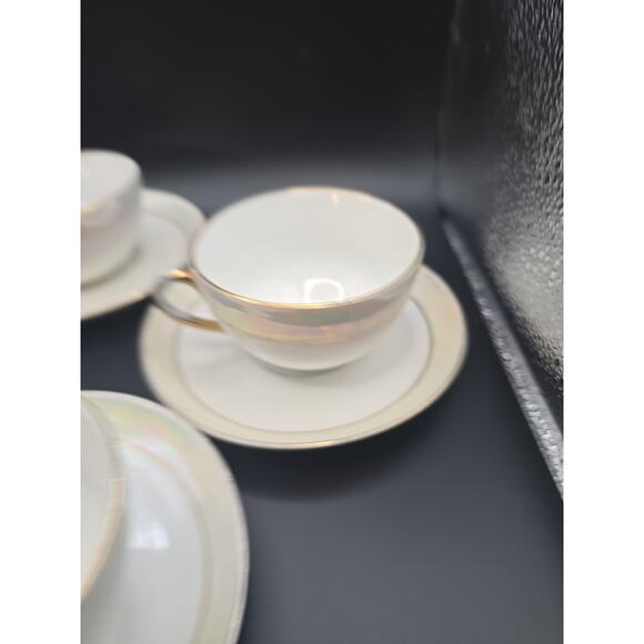Lot of 4 CT Carl Tielsch ALTWASSER Silesia Germany Cup Saucer Gold~Pearl - Picture 5 of 7